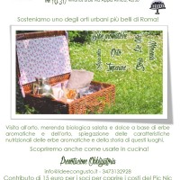 Cultura e alimentazione in orto_Picnic 16 maggio a sostegno di Hortus Urbis (Appia Antica, Roma). Contenuti scientifici dott.ssa Nicoletta Paolillo; sostegno e merenda bio di Eu's il buono fatto bene; foto di Andrea Sciarra (wwwandreascirrafoto.com)